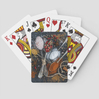 Exotic Cooking Spices & Spoons Playing Cards