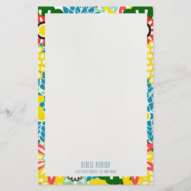 EXOTIC DAISY Stationery/Letterhead Stationery (Front)