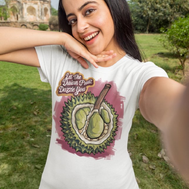 Exotic Durian Delight in Pink T-Shirt (Creator Uploaded)