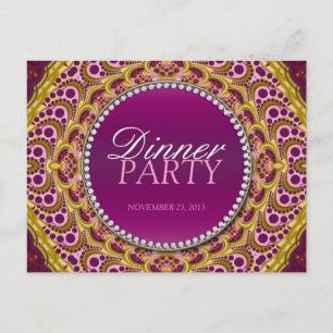 Exotic Eastern Dinner Party Invite Postcard