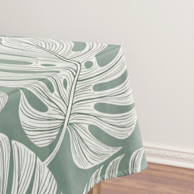 Exotic Elegant Monsteras Tablecloth (In Situ)