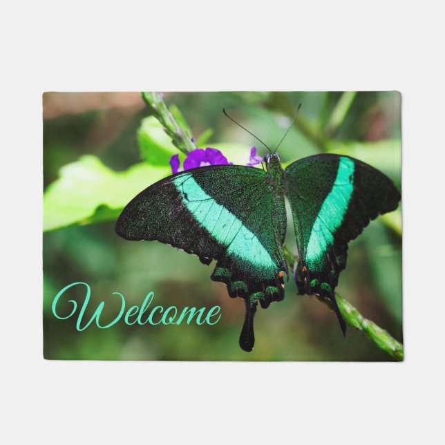 Exotic Emerald  Swallowtail Doormat (Front)