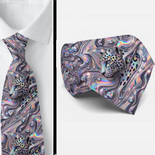 Exotic Faux Silk Luxury Trendy Opal Gentleman's Tie