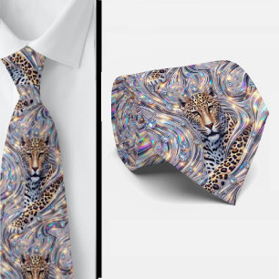 Exotic Faux Silk Luxury Trendy Opal Gentleman's Tie