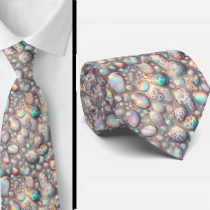 Exotic Faux Silk Luxury Trendy Opal Gentleman's Tie