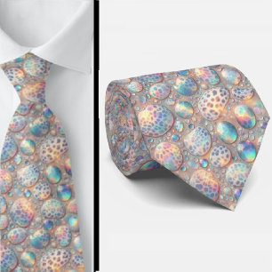 Exotic Faux Silk Luxury Trendy Opal Gentleman's Tie