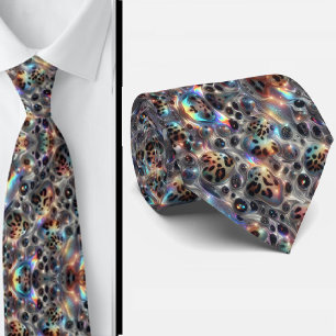 Exotic Faux Silk Luxury Trendy Opal Gentleman's Tie