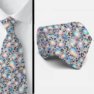 Exotic Faux Silk Luxury Trendy Opal Gentleman's Tie