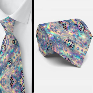 Exotic Faux Silk Luxury Trendy Opal Gentleman's Tie