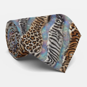 Exotic Faux Silk Luxury Wild Animal Gentleman's Tie