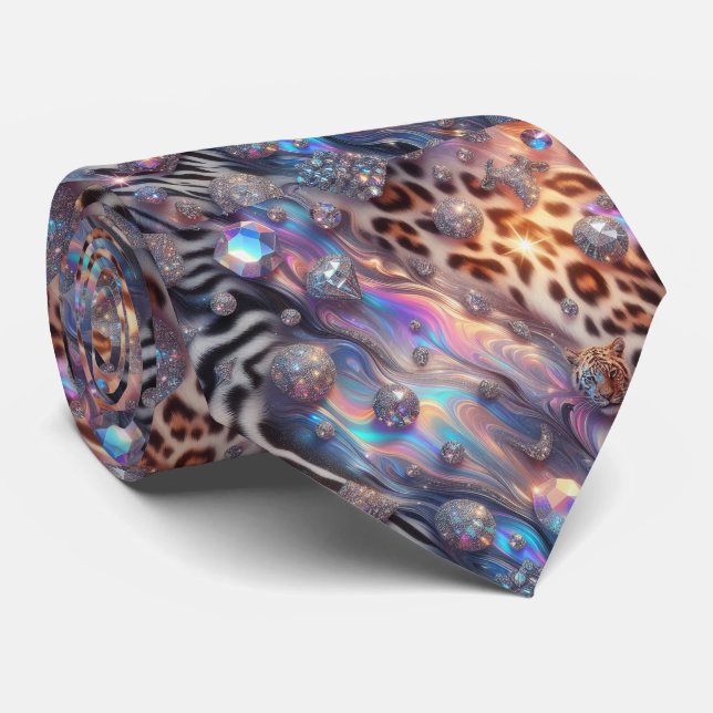 Exotic Faux Silk | Luxury Wild Animal Gentleman's Tie (Rolled)