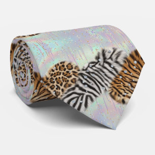 Exotic Faux Silk Luxury Wild Animal Gentleman's Tie