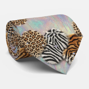 Exotic Faux Silk Luxury Wild Animal Gentleman's Tie