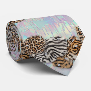 Exotic Faux Silk Luxury Wild Animal Gentleman's Tie