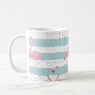 Exotic Flamingo Striped Background Pattern Coffee Mug
