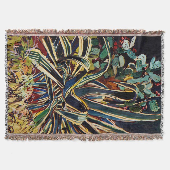 Exotic Flora #4 at SunshineDazzle Throw Blanket (Front)