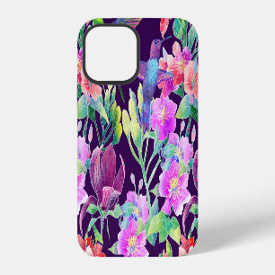 Exotic Flora and Fauna: Seamless Pattern iPhone 12 Case