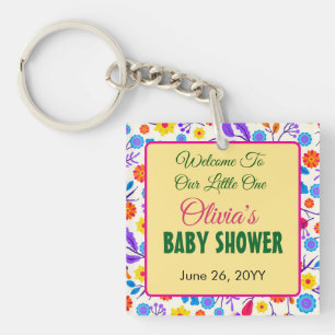 Exotic Floral Baby Shower Template-23146 Key Ring