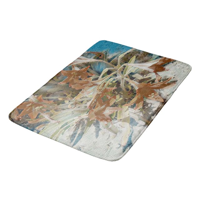 Exotic Floral Bath Mat (Angled)