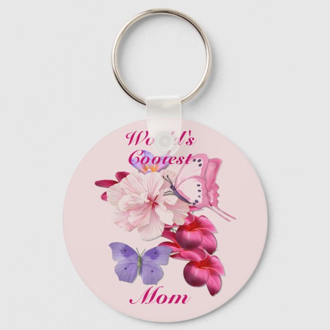 Exotic Floral for Mum Key Ring (Front)