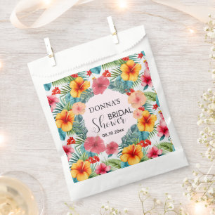 Exotic Floral Hawaiian Bridal Shower Favour Bags