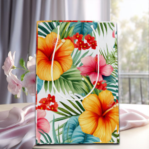 Exotic Floral Hawaiian  Medium Gift Bag