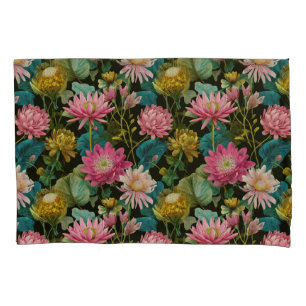 Exotic Floral Pattern BOHO Chic Tropical Foliage Pillowcase