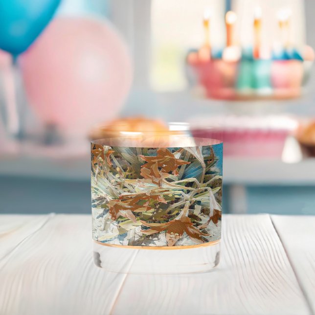 Exotic Floral Whiskey Glass (Insitu (Baby Shower))