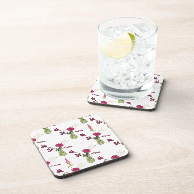 Exotic flower arrangement in glass coaster (Right Side)