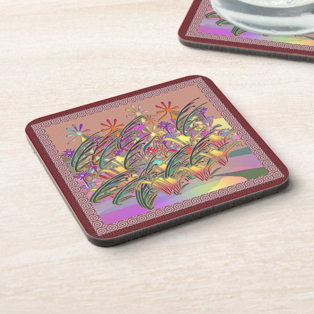 Exotic Flower Garden  Coaster (Left Side)