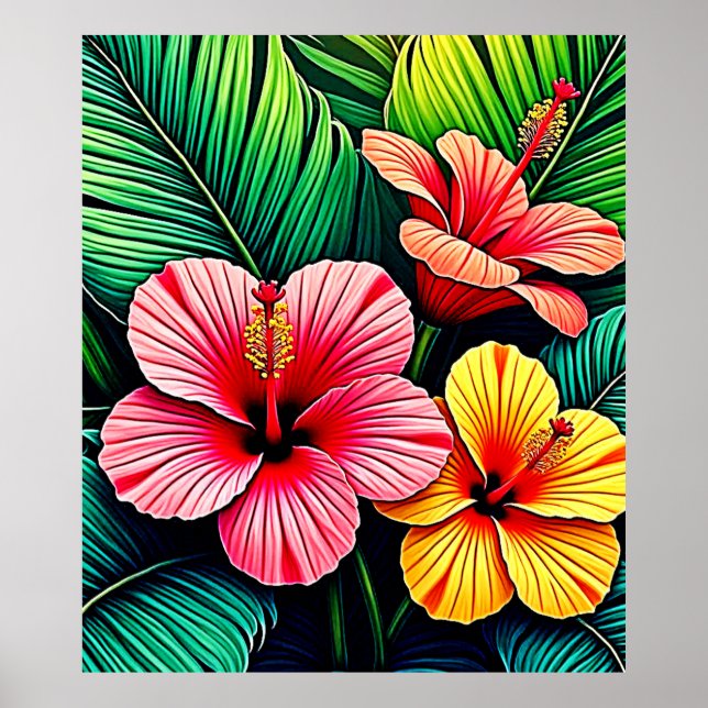 Exotic Flower Garden Dreams Poster (Front)