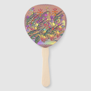 Exotic Flower Garden Hand Fan