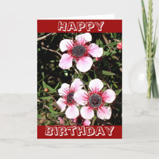 Exotic flowers birthday card