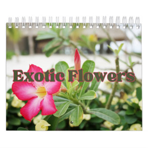 Exotic Flowers Collection Showcase Wall Calendar