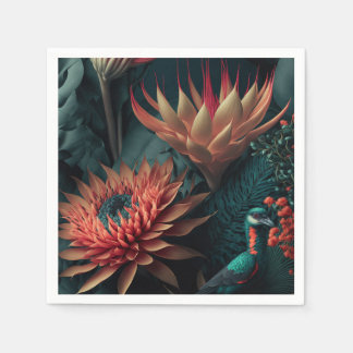 Exotic Flowers. Napkin