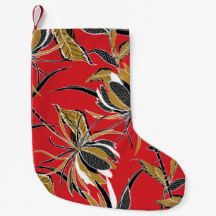 Exotic Flowers: Polka Dot Vintage Small Christmas Stocking