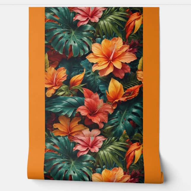 Exotic Flowers Wallpaper (Unrolling)