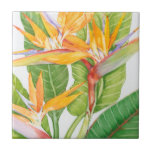 Exotic Flowers Watercolor Tile<br><div class="desc">Exotic Flowers Watercolor Artist: Tim OToole</div>