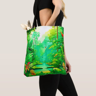 Exotic Forest Design Tote Bag