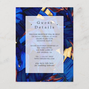 Exotic Forest Wedding Guest Details Enclosure Card