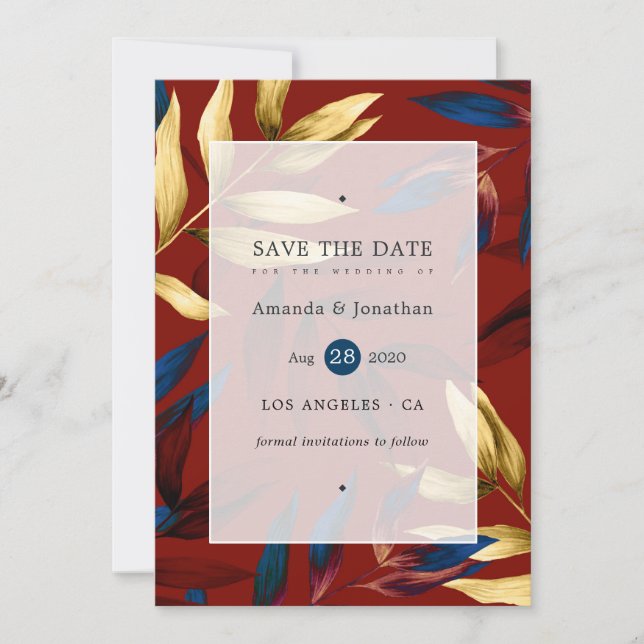 Exotic Forest Wedding Save The Date (Front)
