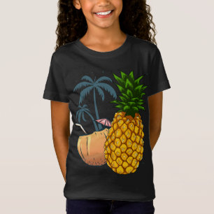 Exotic Fruit Coconut Palm Trees Tropical Summer Pi T-Shirt