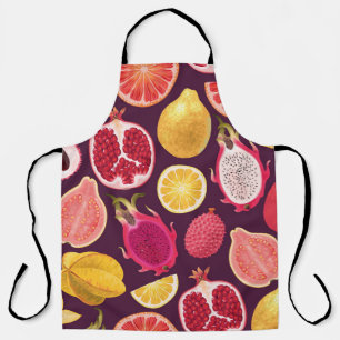 Exotic fruit: colourful seamless pattern apron