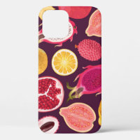 Exotic fruit: colourful seamless pattern