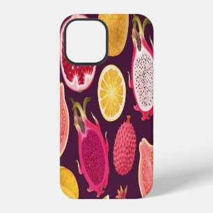 Exotic fruit: colourful seamless pattern iPhone 12 case