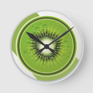 Exotic Fruit Kiwi Wall Clock