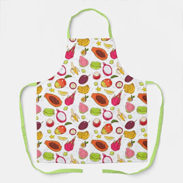 Exotic Fruit Pattern Apron (Front)
