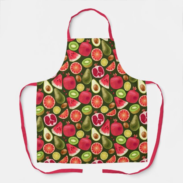 Exotic Fruit Pattern Apron (Front)