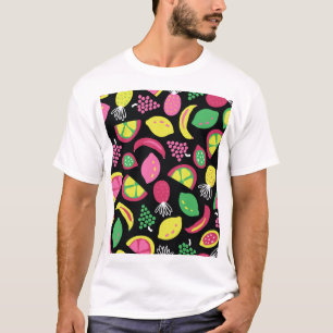 Exotic Fruits: Colourful Seamless Pattern T-Shirt