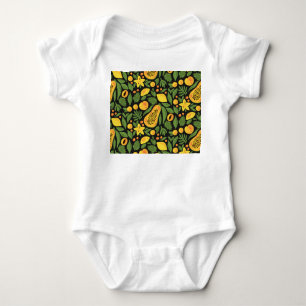 Exotic Fruits: Colourful Summer Seamless Baby Bodysuit